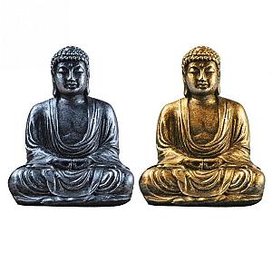 Mini Resin Gold Silver Buddha Statue Sculpture Meditating Antique Style Home Decor Ornament Feng Shui Buddha statue Flagship ET2101