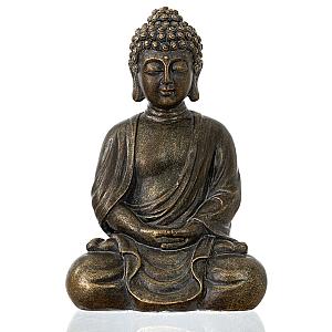 dharma emporium Buddha Statue, Antique Bronze Finish, 8”, Meditating, Amitābha Flagship ET2101