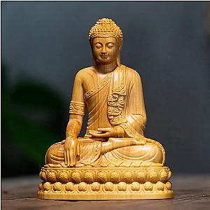 Buddha Statue Wood Craft Thailand Sakyamuni Buddah Statue Flagship ET2101