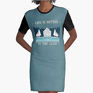 Life is Better at the Cabin Graphic T-Shirt Dress