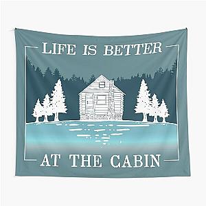 Life is Better at the Cabin Tapestry