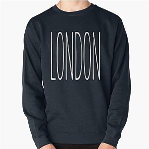 London, Tall Text Typography, Aesthetic Minimalist Design, Music, Band, The Chainsmokers inspired Simple Pullover Sweatshirt