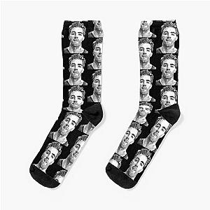 Dj T-Shirt Andrew Taggart - The Chainsmokers Black and White socks