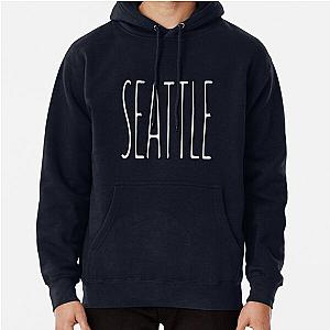 Seattle Tall Typography Aesthetic Design The Chainsmokers Inspired Music Band Simple Hoodie