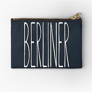 BERLINER, Tall Typography, Aesthetic Design, Music, Band, Simple Zipper Pouch