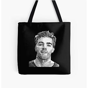 Dj Tote Bag Andrew Taggart - The Chainsmokers Black and White Over Print