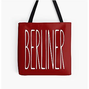 BERLINER, Tall Text Typography, Aesthetic Minimalist Design, Music Band All Over Print Tote Bag
