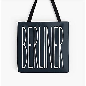 Berlin, Tall Text Typography, Aesthetic Minimalist Design, The Chainsmokers, Music Band, Simple All Over Print Tote Bag