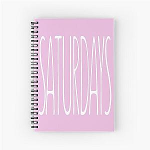 Saturdays: Tall Typography, The Chainsmokers inspired, Aesthetic Minimalist Design, Music Band in a Simple Spiral Notebook