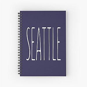 SEATTLE, Tall Typography, Aesthetic Design, The Chainsmokers inspired, Music, Band, Simple Notebook