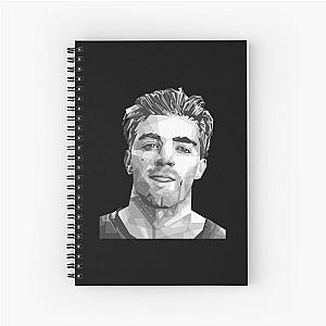 Dj Andrew Taggart - The Chainsmokers Black White Spiral Notebook
