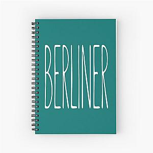 Berliner, Tall Typography, Aesthetic Design, The Chainsmokers inspired Music Band Journal Spiral Notebook