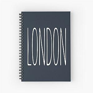 London, Minimalist Design, The Chainsmokers inspired Music, Simple Spiral Notebook