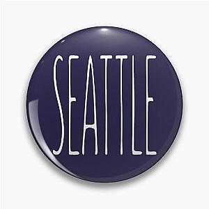 SEATTLE Tall Typography Aesthetic Minimalist Design The Chainsmokers Music Band Simple Pin