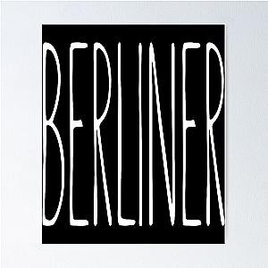 BERLINER, Tall Typography, The Chainsmokers inspired, Music, Band, Minimalist Design Poster