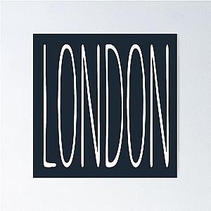 LONDON, Tall Typography, Aesthetic Minimalist Design, Music Band, Simple Poster