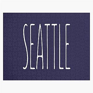 SEATTLE, Tall Typography, Aesthetic Minimalist Design, The Chainsmokers inspired, Music, Band, Simple Puzzle