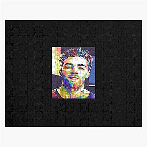 Dj T-Shirt Andrew Taggart - The Chainsmokers Background Jigsaw Puzzle