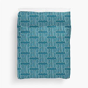 BERLINER, Tall Typography, Aesthetic Minimalist Design, The Chainsmokers inspired, Music Band Duvet Cover