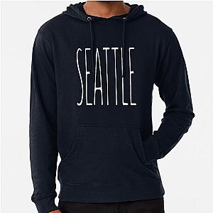 SEATTLE Tall Typography, Aesthetic Minimalist Design, The Chainsmokers inspired, Music Band, Simple Lightweight Hoodie
