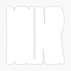BERLINER, Tall Typography, Aesthetic Design, The Chainsmokers inspired, Music, Band, Sticker