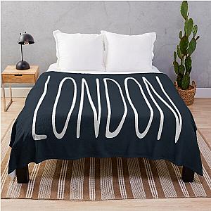 LONDON, Tall Typography, Aesthetic Design, Minimalist, The Chainsmokers inspired, Music Band, Simple Throw Blanket