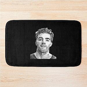 Dj T-Shirt Andrew Taggart - The Chainsmokers Black and White Bath Mat