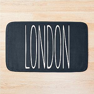 London Tall Typography The Chainsmokers inspired Music Simple Bath Mat