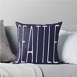 Seattle Tall Typography Aesthetic Design The Chainsmokers Music Band Simple Throw Pillow