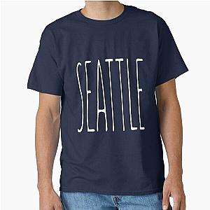 Seattle, Tall Typography, Aesthetic Design, The Chainsmoker inspired Bands Simple Classic T-Shirt