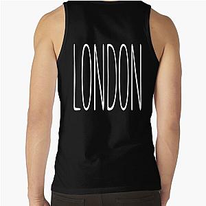 LONDON Tall Typography Aesthetic Minimalist Design The Chainsmokers Music Band Simple Tank Top