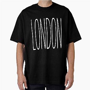 LONDON, Tall Text Typography, Aesthetic Minimalist Design, The Chainsmokers, Music, Band, Oversized T-Shirt