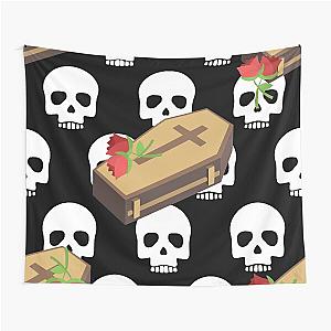 Skull coffin tapestry