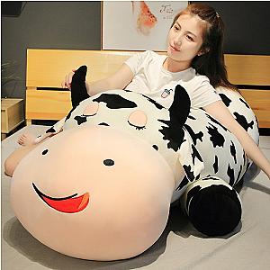 Giant Size Lying Cow Soft Plush Sleep Pillow Cute Cow Print Toy