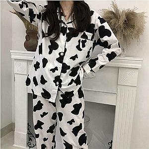 Cow Print Women's Pajamas Set Official Merch CL1211