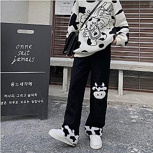 The Cow Print Pants - Korean Fashion Style Wide Leg Pants