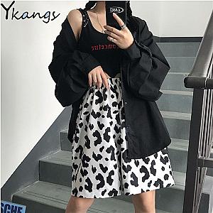 The Cow Print Short - White Running Sport Shorts For Women