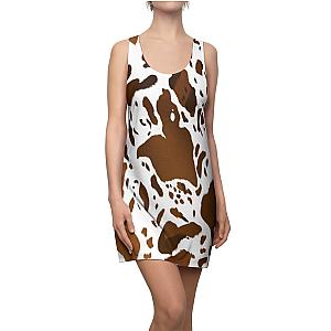 Brown Cowprint Racerback Dress Official Merch CL1211