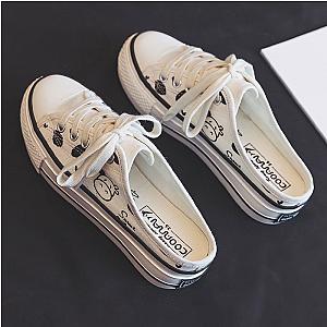 Cow Print Shoes - Cute Cow Pattern Canvas Shoes Streetwear Girl Sneakers