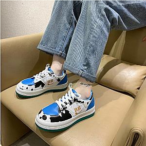 Cow Print Shoes - Cow Print Cute Sneakers College Style Teen Girl Shoes