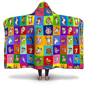 Funny Farm Animal Hooded Blanket Official Merch CL1211