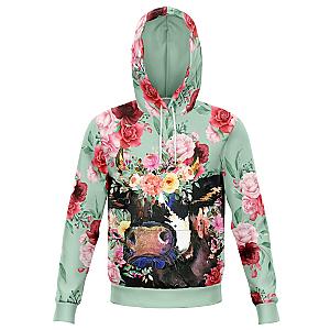 Mint Floral Cow Hoodie Official Merch CL1211