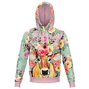 Pink Floral Cow Hoodie Official Merch CL1211