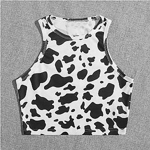 Cow Print Tanktop - Sexy Women Crop Tops Tanks Top Summer