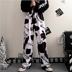 Cow Print Pants &amp; Joggers - Korean Style Harajuku Joggers Sweatpants