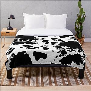 Black and White Cowhide Print Pattern Throw Blanket Flagship RB1809