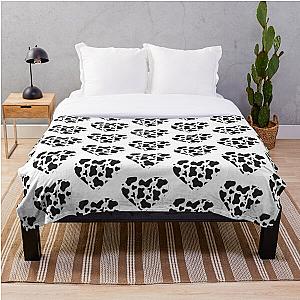 Cow print Spots Y2k aesthetic heart  Throw Blanket Flagship RB1809