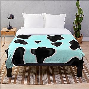 Pastel Blue Cow Print  Throw Blanket Flagship RB1809