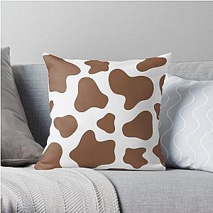 Cow Print Brown and White Throw Pillow Flagship RB1809