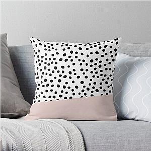 Black, White and Pink Dalmatian Print Throw Pillow Flagship RB1809